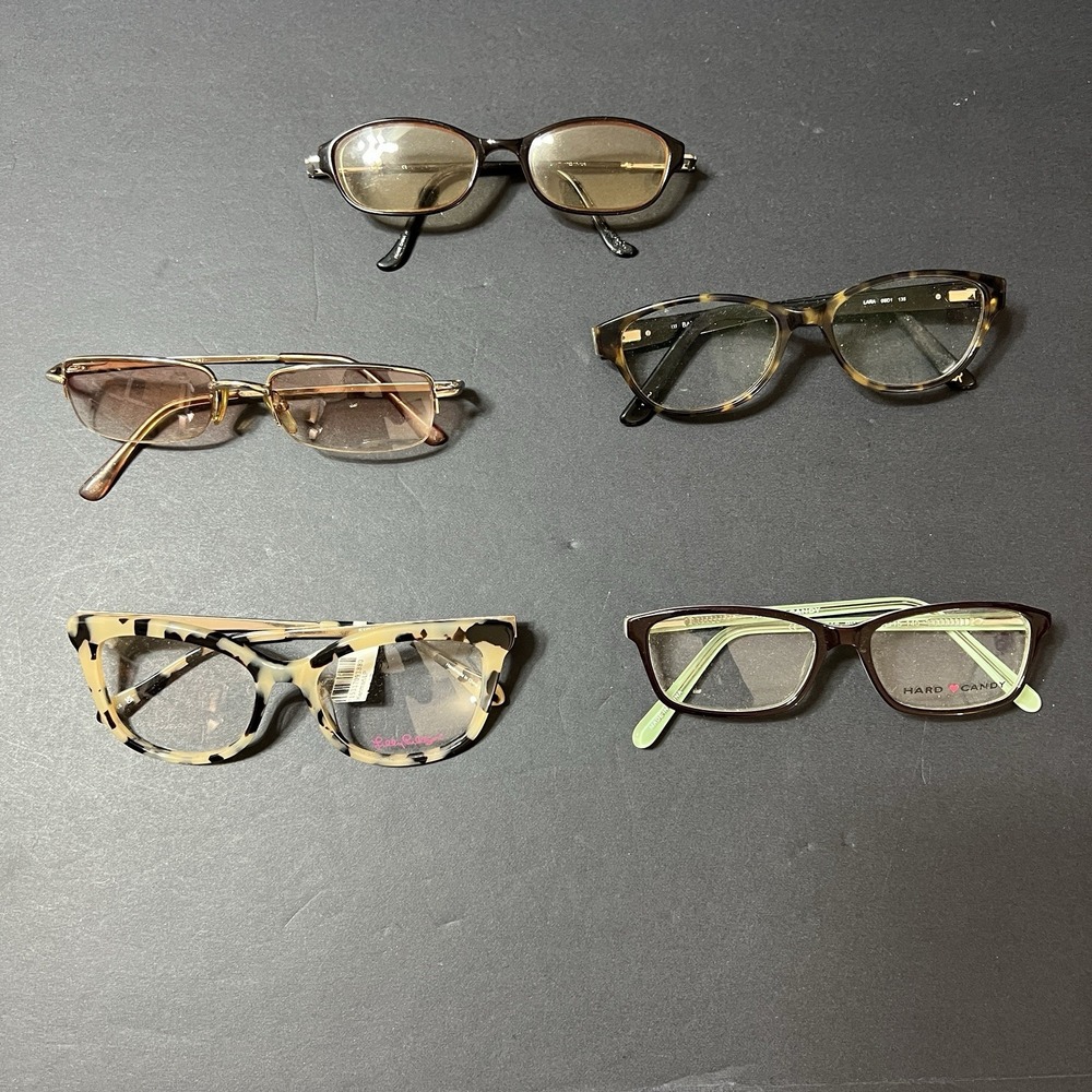 Designer Eyeglass & Sunglass Frames Lot of 5 Lilly Pulitzer Hard Candy & Others